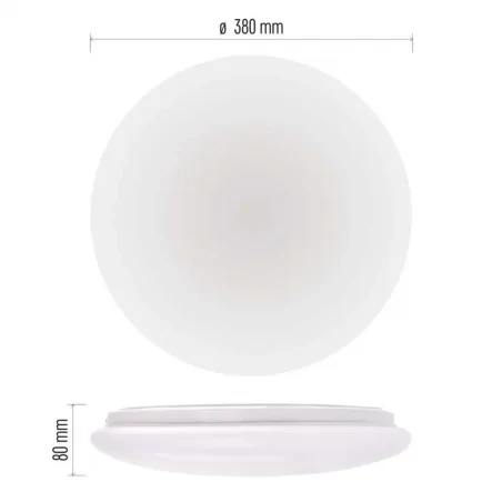 Lampy-sufitowe - zm1122 oprawa oświetleniowa led 24w ip44 neutralna biel fioni emos 