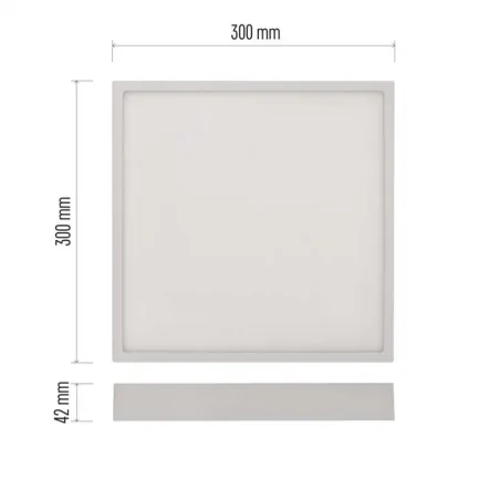 Panele-led - zm6155 panel led natynkowy kwadrat 28,5w neutralna nexxo emos 
