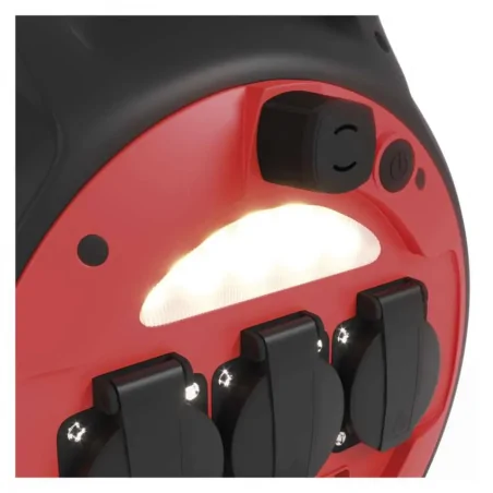 Przedluzacze-bebnowe - p08520w przedłużacz zwijany mrozoodporny 20m 3 gniazda niebieski 230v 1,5mm2 emos 