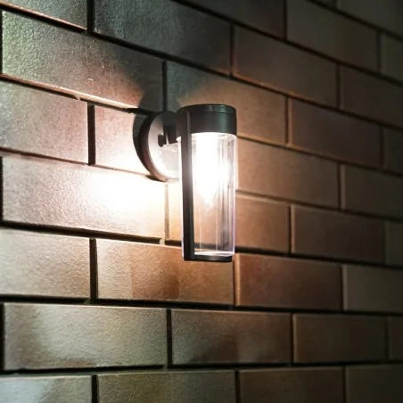 Kinkiety-solarne - eko0725 kinkiet solarny czarny 3000k vivi eko-light 