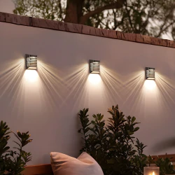 Kinkiety-solarne - eko0723 solarna lampa elewacyjna czarna led 3000k strip eko-light 
