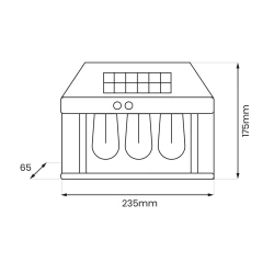 Kinkiety-solarne - eko0727 kinkiet ogrodowy solarny 3 x led 3000k filo eko-light 