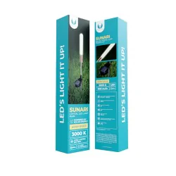 Lampy-solarne - lampka solarna podłużna zaokrąglona pałka wodna imitacja sunari fls-72 3000k foreverligh 