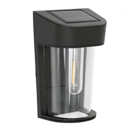 Kinkiety-solarne - eko0724 czarny kinkiet solarny led 3000k eno eko-light 