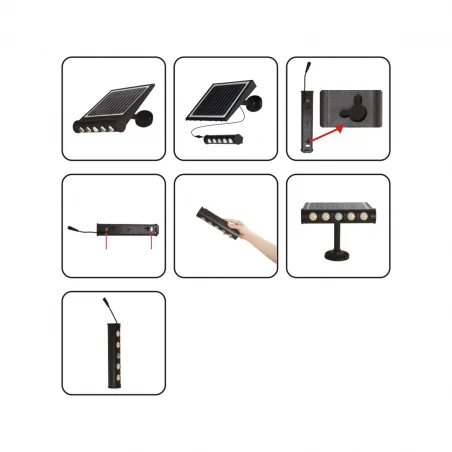 Lampy-solarne - eko8328 lampa solarna led 8w 4000k z czujnikiem ruchu ip65 talent eko-light 