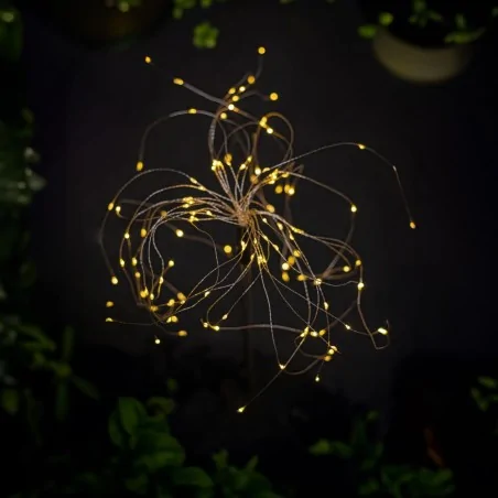 Lampy-solarne - lampa solarna druciki z ciepłym światłem fajerwerki 120 diod fls-90 sunari foreverlight 