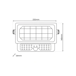 Lampy-solarne - eko9082 naświetlacz solarny led 5w 500lm 4000k z czujnikiem epad eko-light 