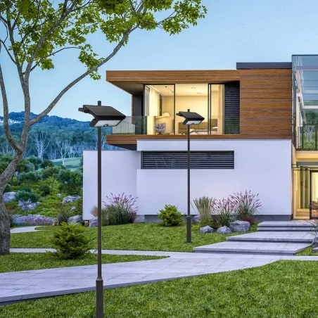 Lampy-solarne - eko9083 naświetlacz solarny led 10w 1150lm 4000k z czujnikiem epad eko-light 