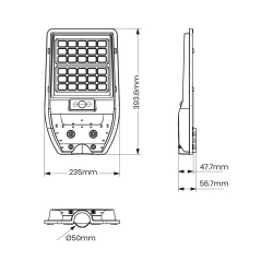 Lampy-solarne - eko9093 latarnia solarna led 50w 500lm 6000k na pilota via eko-light 