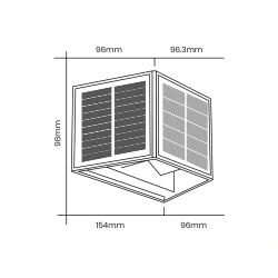 Kinkiety-solarne - eko9098 solarna lampa elewacyjna led 50lm 6000k czujnik zmierzchu wings eko-light 