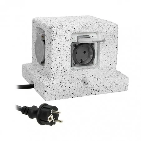 Slupki-ogrodowe - słupek ogrodowy z 4 gniazdami z klapką ip44 w wersji schuko przewód 3m or-ae-13186(gs) orno 