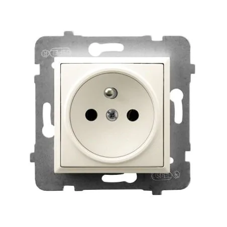 Gniazda-pojedyncze-podtynkowe - gniazdo pojedyncze z uziemieniem ecru gp-1uz/m/27 aria ospel 