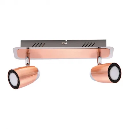 Lampy-sufitowe - lampa sufitowa ścienna led w kolorze miedzianym ruda led 2l 3000k 02841 ideus 