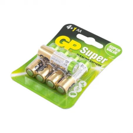 Baterie-akumulatory-ladowarki - baterie alkaliczne aa zestaw 5 sztuk gp super alkaline lr6 aa 1.5v 