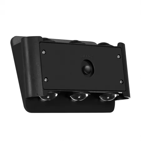 Kinkiety-solarne - eko9099 kinkiet elewacyjny solarny czarny led 50lm 3000k alf eko-light 