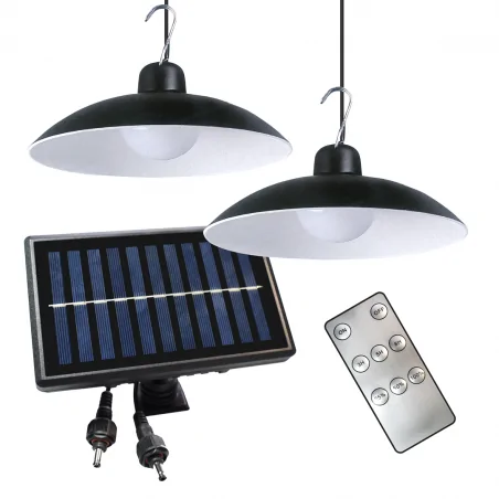 Lampy-solarne - eko9151 lampy ogrodowe 2szt z panelem solarnym + pilot saturn eko-light 