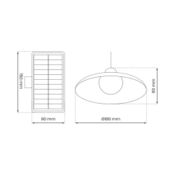 Lampy-solarne - eko9151 lampy ogrodowe 2szt z panelem solarnym + pilot saturn eko-light 