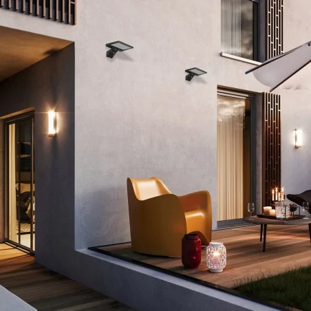 Lampy-solarne - eko9154 naświetlacz solarny z czujnikiem ruchu led 8w 1000lm 4000k milo eko-light 