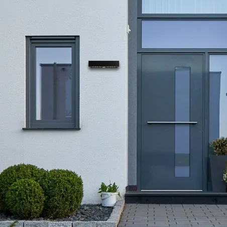 Lampy-solarne - eko9181 lampa solarna podłużna czarna led 6w 800lm 4000k brick eko-light 