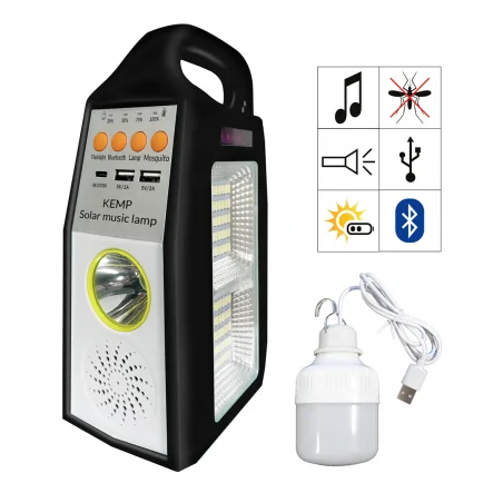 Lampy-solarne - eko0549 solarna lampa kempingowa 5w1 led 5w 6500k kemp eko-light 