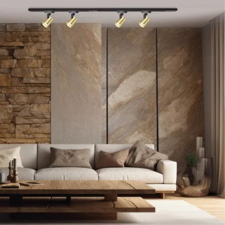 Oswietlenie-szynowe - ml0686 zestaw szynoprzewodowy 4 lampy + szyna 1,5m 4xgu10 volf eko-light 