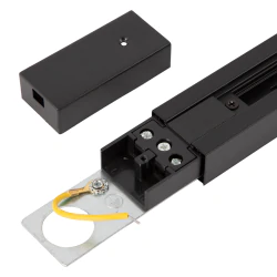 Oswietlenie-szynowe - ml0704 prowadnica 1m czarny 1-obwodowy track eko-light 