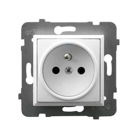 Gniazda-pojedyncze-podtynkowe - gniazdo pojedyncze z uziemieniem białe gp-1uz/m/00 aria ospel 