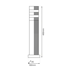 Slupki-ogrodowe - eko0735 lampa ogrodowa stojąca 40cm 1xe27 ip54 czarne vini eko-light 
