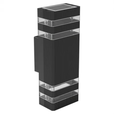 Kinkiety-ogrodowe - eko0734 kinkiet elewacyjny czarny 2xgu10 góra-dół vini eko-light 