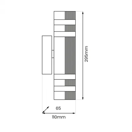 Kinkiety-ogrodowe - eko0734 kinkiet elewacyjny czarny 2xgu10 góra-dół vini eko-light 
