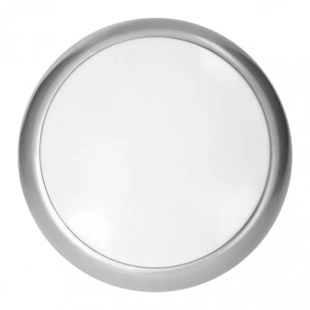 Plafony - ad-pl-6256ge27pmm hermetyczny plafon w srebrnej obudowie na dwie żarówki e27 z mikrofalowym czujnikiem ruchu ip44 ik10 koko orno 