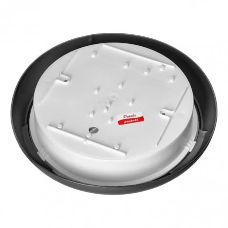 Plafony - ad-pl-6256be27pmm plafon ip44 w czarnej obudowie z czujnikiem ruchu na dwie żarówki e27 ik10 koko orno 