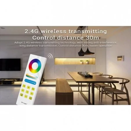 Sterowanie-oswietleniem - fut088 pilot rgb+cct rf dotykowy + uchwyt lvt 