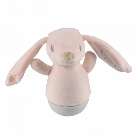 Oswietlenie-do-pokoju-dzieciecego - lampka nocna dla dziecka różowy królik rgb z pozytywką na baterie 326768 polux-goldlux 