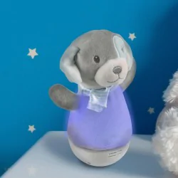 Oswietlenie-do-pokoju-dzieciecego - dziecięca lampka nocna w postaci pluszowego pieska światło rgb 326775 polux-goldlux 