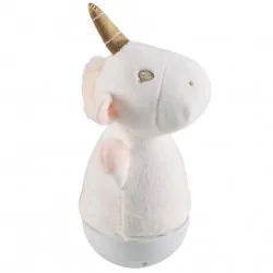 Oswietlenie-do-pokoju-dzieciecego - biała lampka nocna dziecięca w postaci jednorożca ze światłem rgb 326737 polux-goldlux 