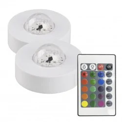 Oprawy-meblowe-podszafkowe - lampki led dekoracyjne okrągłe pod szafkę sterowane pilotem 325501 polux-goldlux 