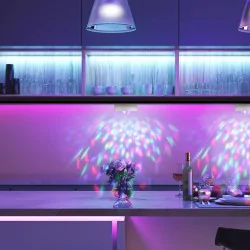 Oprawy-meblowe-podszafkowe - lampki led dekoracyjne okrągłe pod szafkę sterowane pilotem 325501 polux-goldlux 