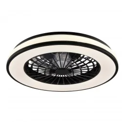 Plafony - okrągły plafon led z wentylatorem sterowany pilotem max.48w 325808 polux-goldlux 