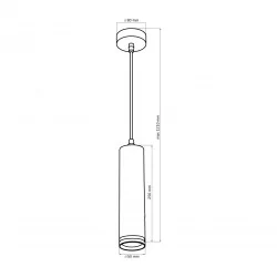 Lampy-sufitowe - lampa wisząca sufitowa tuba w kolorze czarnym na żarówkę gu10 paris 325617 polux-goldlux 