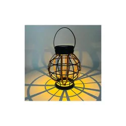 Lampy-solarne - solarna lampka ogrodowa koszyk z ciepłym światłem 3000k ip44 3663 lvt 