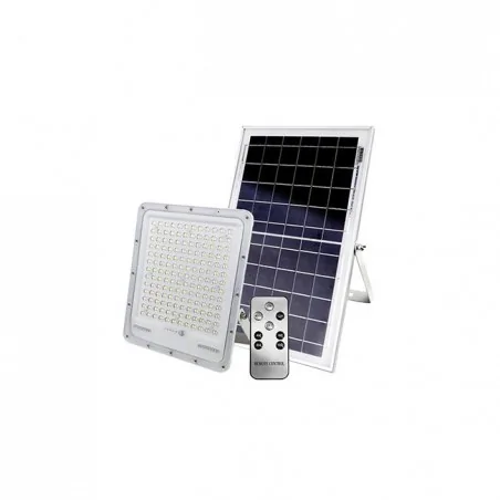 Kinkiety-solarne - mocny naświetlacz led hybrydowy solarny 230v 200w ip65 3375 lvt 