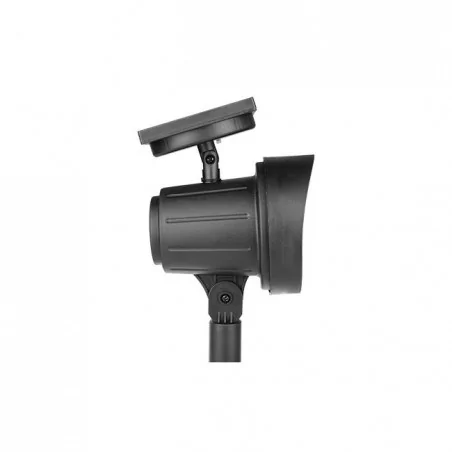 Lampy-solarne - reflektor ogrodowy solarny led czarny 11cm 6500k 3652 lvt 