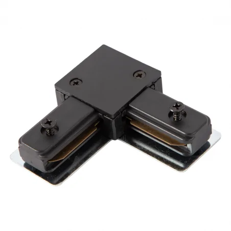 Oswietlenie-szynowe - łącznik l czarny 1-obwodowy ml0710 track eko-light 