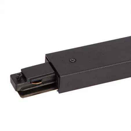 Oswietlenie-szynowe - łącznik prosty czarny 1-obwodowy + zasilanie centralne ml0714 track eko-light 