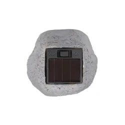 Lampy-solarne - szara lampka solarna w postaci kamienia do ogrodu 3655 lvt 