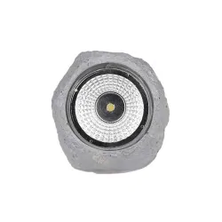 Lampy-solarne - szara lampka solarna w postaci kamienia do ogrodu 3655 lvt 