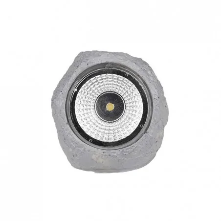 Lampy-solarne - szara lampka solarna w postaci kamienia do ogrodu 3655 lvt 