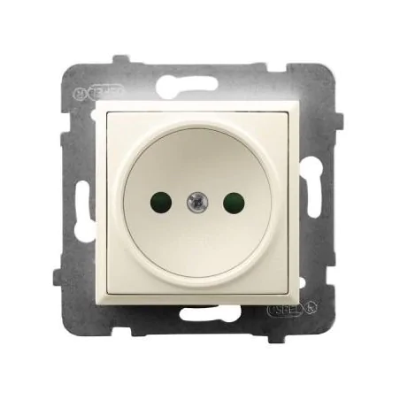 Gniazda-pojedyncze-podtynkowe - gniazdo pojedyncze z przesłonami torów prądowych ecru gp-1up/m/27 aria ospel 