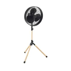 Wentylatory-biurkowe-i-podlogowe - vo1950 podłogowy wentylator na trójnogu 45w czarny 135cm volteno